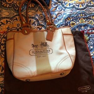 Coach canvas tote. Only used a few times.